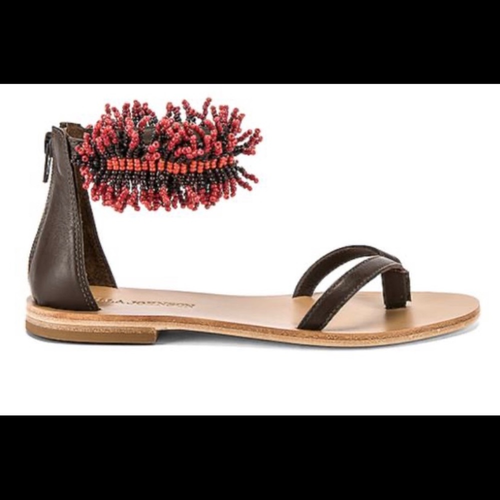 Ulla Johnson Imade Beaded sandal, leather, 7